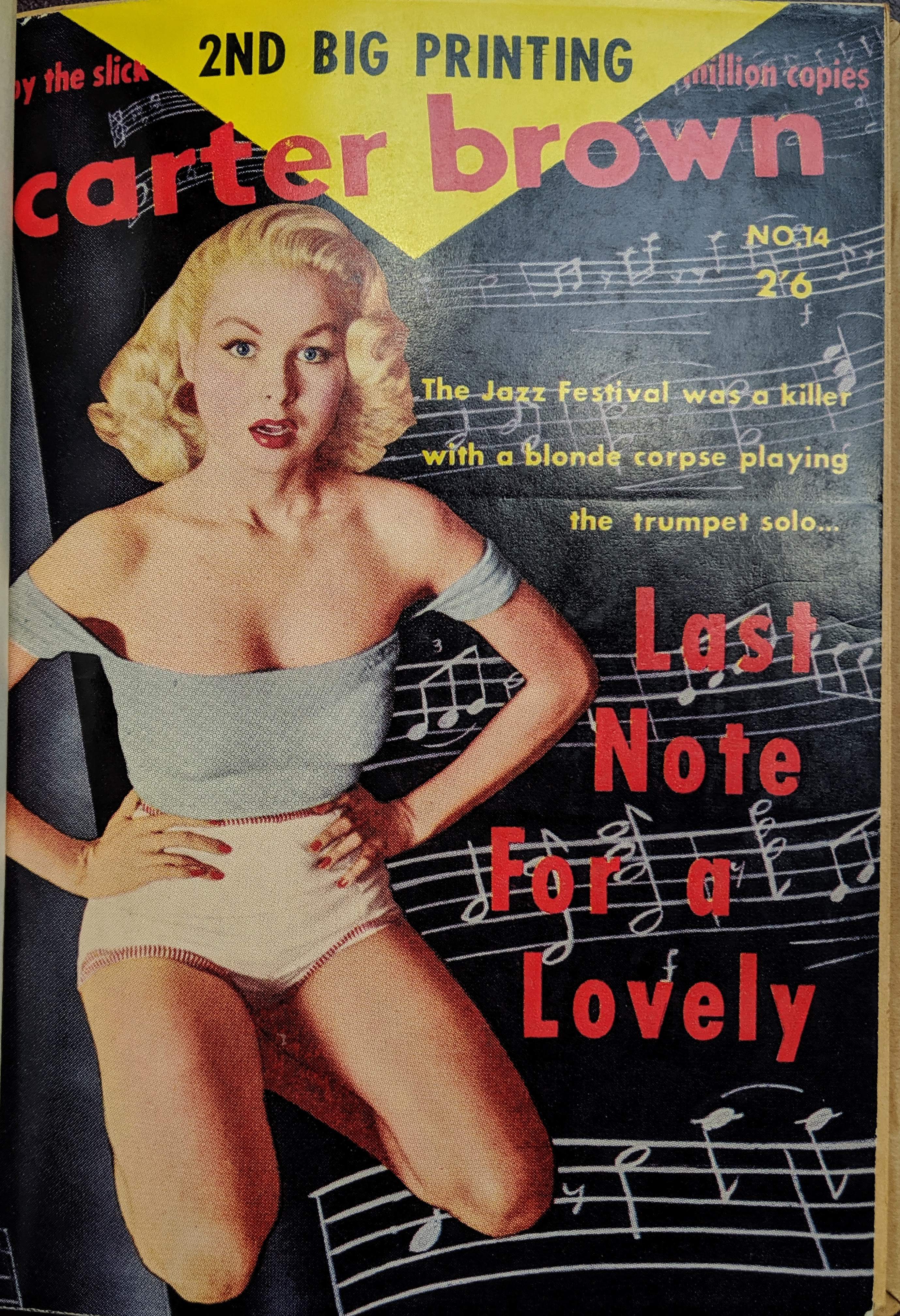 Figure 2: Cover of the second edition of Last Note for a Lovely (1959).
